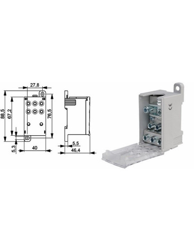 High Current Distribution Block, 160A
