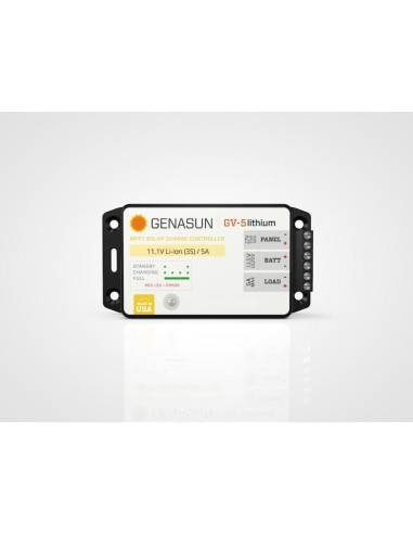 Genasun GV5 Lithium Solar Controller, 5A, 12.5V