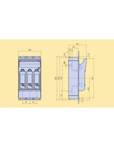 Fused Battery Disconnect Isolator, NH00, 40A to 160A