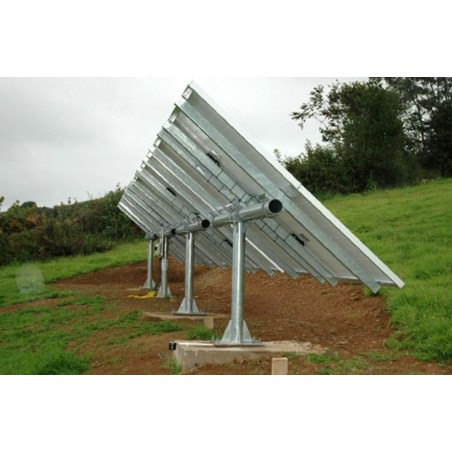 Solar PV Mount, Single Post, 4 Large Panels